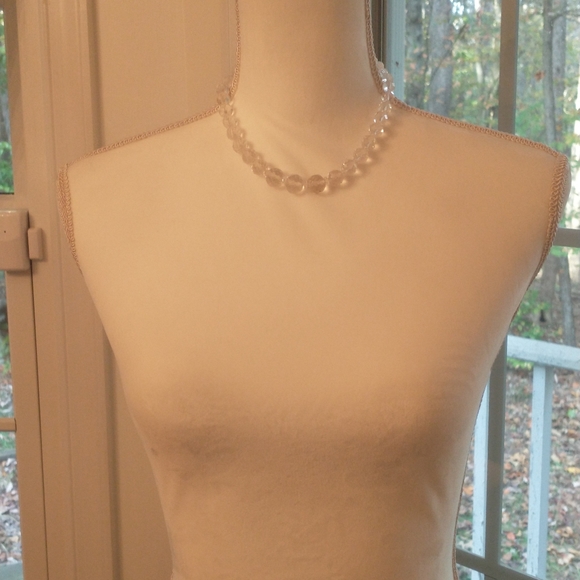 14k Gold Fill Graduated Crystal Quartz Necklace - Picture 9 of 10